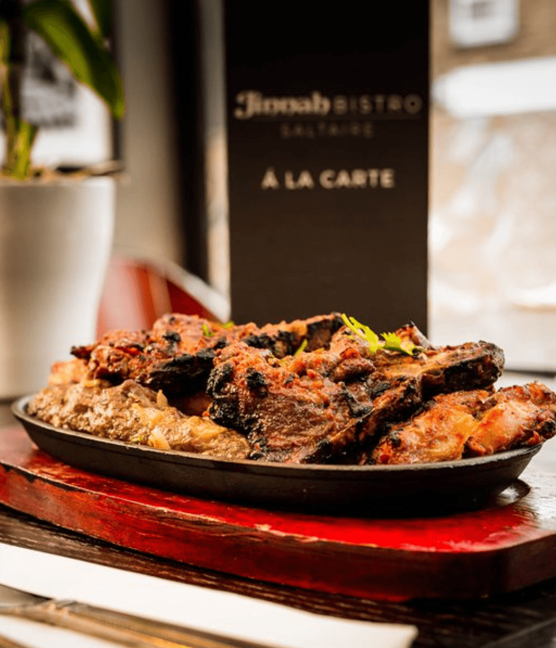 Signature meat dish served at Jinnah Bistro