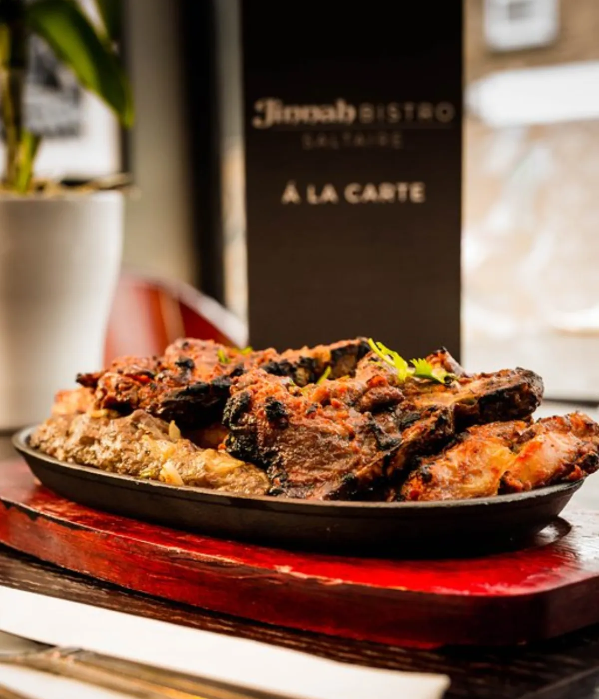 Signature meat dish served at Jinnah Bistro