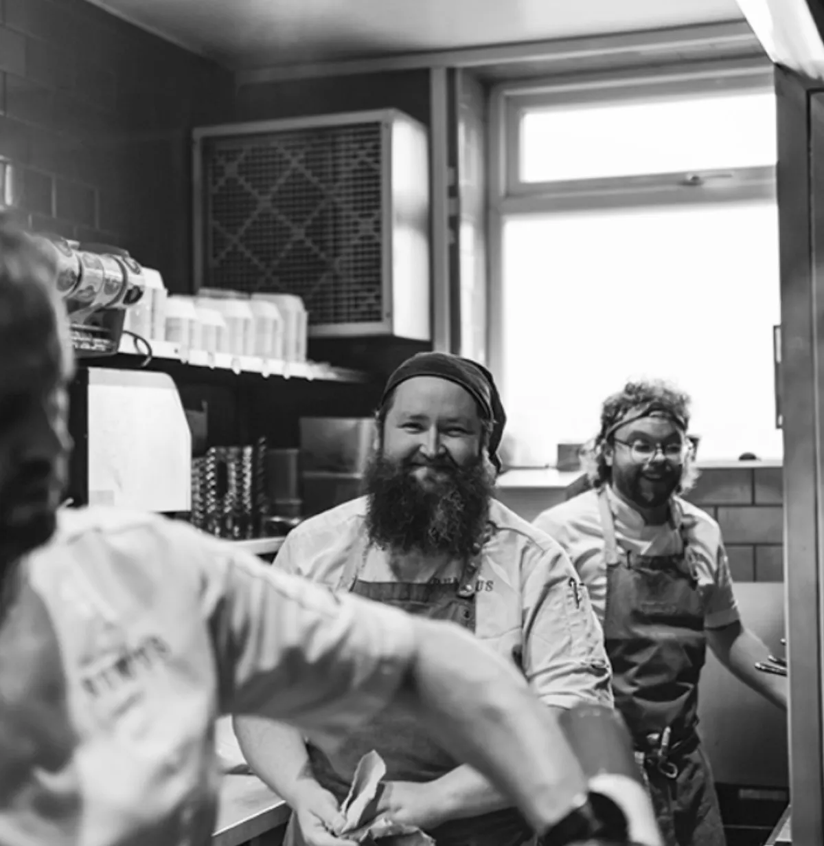 Rumpus Burger team in the kitchen