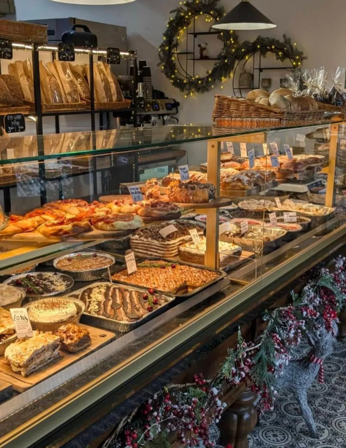 Bakery counter display at House of Bread